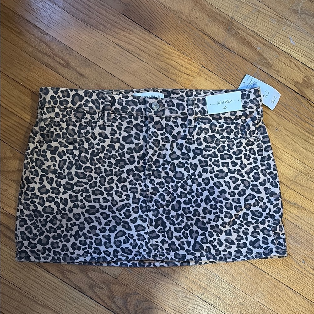 Abercrombie Leopard Print Mini Skirt